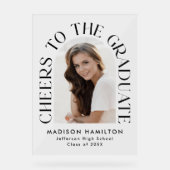 Proost op het Afstuderen Arch Photo Graduation Par Acryl Bord (Voorkant)