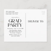 Proost op het Afstuderen Arch Photo Graduation Par Uitnodiging Briefkaart (Achterkant)