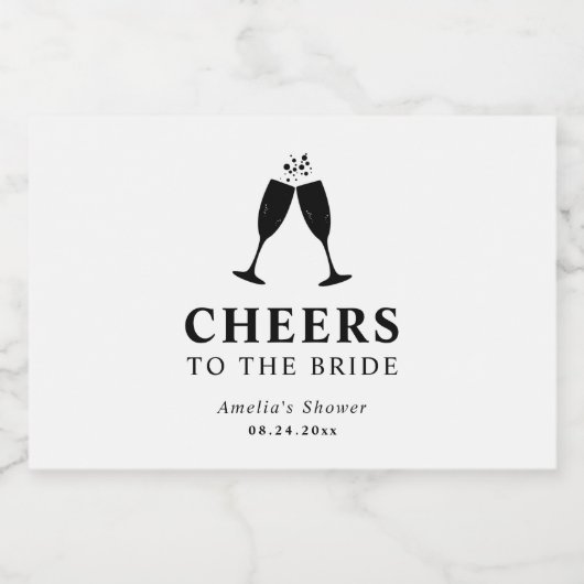 Proost op het Bride Brunch & Bubbly Vrijgezellenfe Sparkling Wijnetiket (Enkel label)