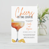 Proost op het echtpaar verlovingsfeest kaart (Staand voorkant)