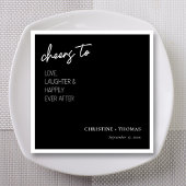 Proost op het gelukkige paar! Bruiloft Servet