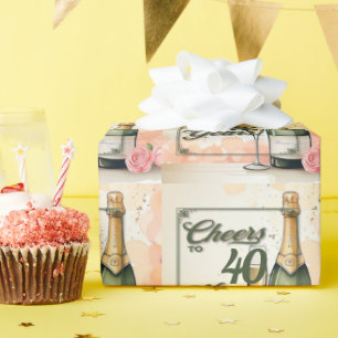 Proost op het jarenfeest cadeaupapier