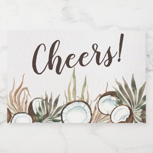 Proost op het label Tropical Hawaiian Sparkling Wi Sparkling Wijnetiket (Enkel label)