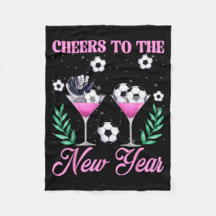 Proost Op Het Nieuwe Jaar Champagne Gl & Voetb Fleece Deken