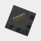 Proost op het nieuwe jaar! folie servetten (Links)