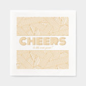 Proost op het nieuwe jaar! folie servetten (Voorkant)