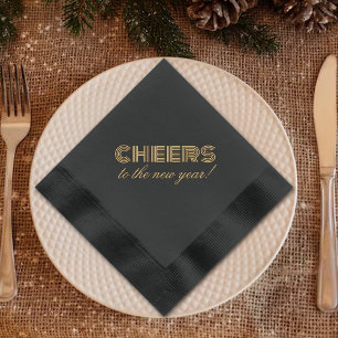 Proost op het nieuwe jaar! folie servetten