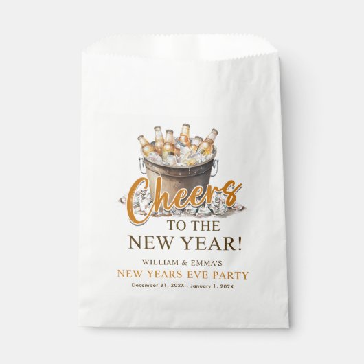 Proost op het nieuwjaarsfeest bedankzakje (Voorkant)