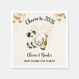 Proost op het nieuwjaarsfeest van 2026 servet