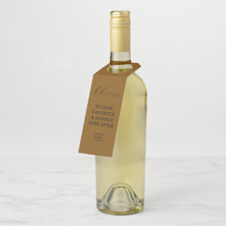Proost Op Liefde Lach & Gelukkig | Trouwen Flessenhanger