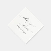 Proost op Liefde Minimalistisch Script Bruiloft Servet (Hoek)