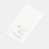 Proost op Liefde Minimalistisch Script Bruiloft Servet (Hoek)