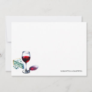 Proost op Liefde Wijnliefhebbers Trouwnotitie Kaar Notitiekaartje