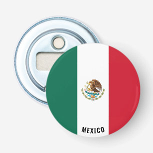 Proost op Mexico! Prachtig patriottisch Button Flesopener