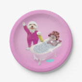 Proost op ontspanning papieren bordje (Voorkant)