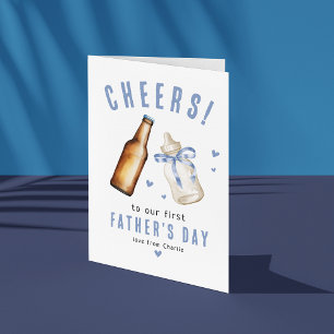 Proost op onze 1e Vaderdag, leuk cadeau voor nieuw Kaart