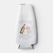 Proost op onze 1e Vaderdag, Schattigee New Dad Gif Flesjeskoeler (Voorkant)