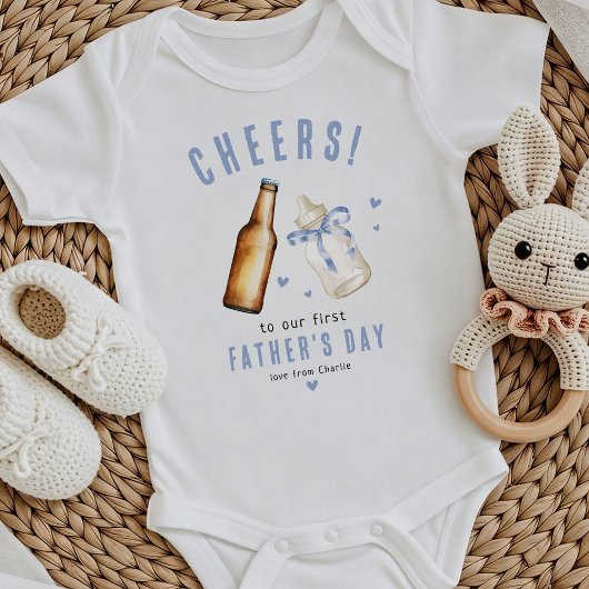 Proost op onze 1e Vaderdag, Schattigee New Dad Gif Romper