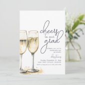 Proost op onze afstudeerfeest uitnodiging (Staand voorkant)