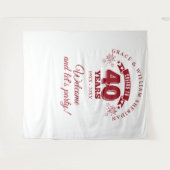 Proost op Ruby 40e Jubileum Photo Prop Wandkleed (Voorkant (horizontaal))