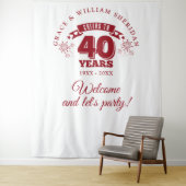 Proost op Ruby 40e Jubileum Photo Prop Wandkleed (In situ)