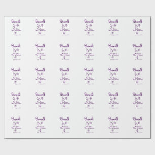 Proost op toekomstige mevrouw voeg bruid naam paar cadeaupapier