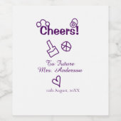 Proost op toekomstige mevrouw voeg bruid naam paar wijn etiket (Enkel label)