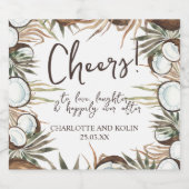 Proost op Tropical Hawaiian Sparkling Wijnetiket (Enkel label)