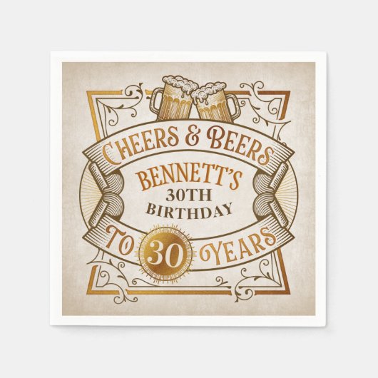 Proost op verjaardag servet (Voorkant)