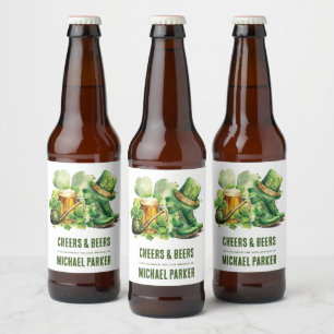 Proost op verjaardag St Patrick's Day Bier Etiket