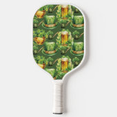 Proost op verjaardag St Patrick's Day Pickleball Paddle (Achterkant)
