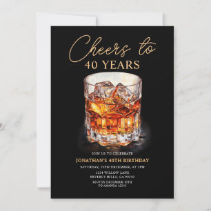 Proost op Whiskey Volwassenen Waterverf Verjaardag Kaart