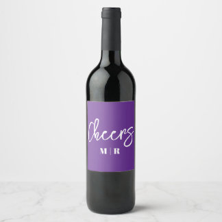Proost paars wijn etiket