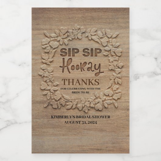 Proost Proost Hoera Huwelijk of Bruiloftsfeest Wijn Etiket (Enkel label)