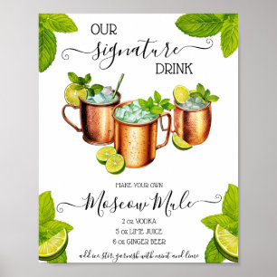 Proost, Proost Hoera Moskou-Muil Signatuurdrankrec Poster