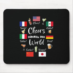 Proost Rond De Wereld Vakantie Drinken Grappig Dri Muismat