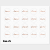 Proost! Rose Goud Glitter Script Sticker (Vel)