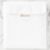 Proost! Rose Goud Glitter Script Sticker (Tas)