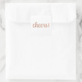 Proost! Rose Goud Glitter Script Sticker (Tas)