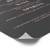 Proost Rose Gouden Trouw Bar Bord Poster (Hoek)