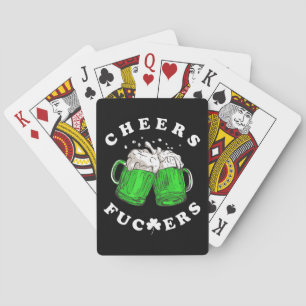Proost St. Patrick's Dag Bier Drinken Grappig Pokerkaarten
