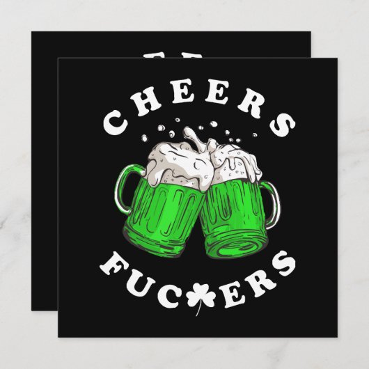 Proost St Patricks Day Beer Drink Funny (Voorkant / Achterkant)