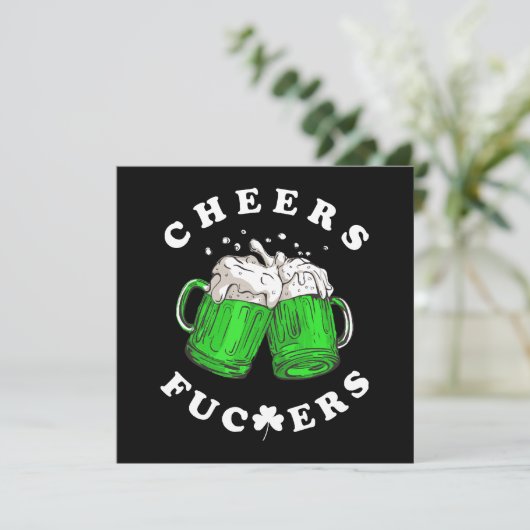 Proost St Patricks Day Beer Drink Funny (Staand voorkant)
