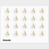 Proost voor het verlovingsfeest van koppels ronde sticker (Vel)