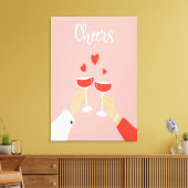 proost wijn canvas afdruk (Insitu (Woonkamer))