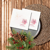 Proost Winterroze sneeuwvlok poinsettia Servet