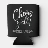 Proost, zwarte bruiloft blikjeskoeler (Achterkant)