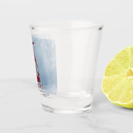 PROOST | Zwarte en rode Pset Holiday Elf Shot Glas (Rechts)