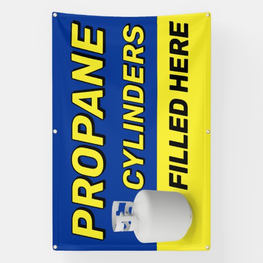 Propaancilinders hier gevuld Adverteren Spandoek (Verticaal)