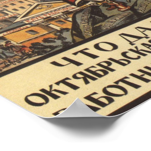 Propaganda over gendergelijkheid in de Sovjet-Unie Poster (Hoek)